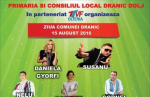 PE 15 AUGUST 2016 va asteptam la Ziua Comunei DRANIC-Dolj!