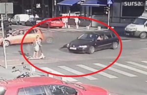 Incident şocant pe Calea Victoriei, în Bucureşti! O tânără aflată pe trotinetă electrică, lovită în plin de o şoferiţă