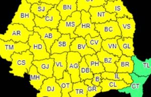 ANM, alertă pentru 39 de județe! Cod galben de ploi torențiale. Zonele unde e avertizare generală de cod portocaliu