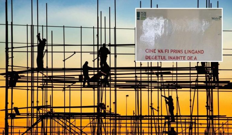 Muncitori români ameninţaţi că vor fi daţi afară de pe un şantier din Anglia, dacă „îşi mai ling degetul”