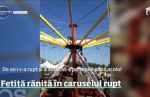 Fetiţa din Mureș a căzut de la 3 metri înălţime din carusel, după ce lanţul leagănului s-a rupt