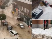 O furtună teribilă a lovit capitala Spaniei. Cantităţi uriaşe de grindină au făcut prăpăd la Madrid