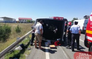 Accident cu 15 victime la Pieleşti. Pompierii au activat Planul Roşu