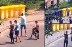 Împuşcături în stradă, oameni înspăimântaţi la Timişoara. Înarmaţi cu un pistol, mai mulţi tineri au luat la ţintă câteva pubele de gunoi