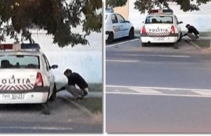 Poliţiştii din Timişoara îl caută pe tânărul care le-a dezumflat roţile la maşini, lângă Secţia 3