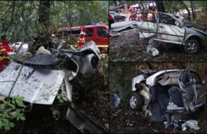Accident cumplit în Valu lui Traian, un tânăr a murit pe loc într-o maşină ruptă în două într-un copac