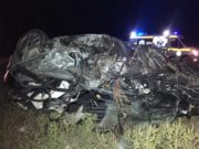 Subofiţer mort pe şosea, la Lugoj. Maşina lui, făcută bucăţi de un TIR
