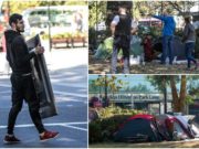 Tabără de români fără casă, în centrul Londrei, distrusă de poliţie. Televizoare plate, în corturi