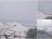 A nins în Rarău. Imagini de poveste, înregistrate cu drona