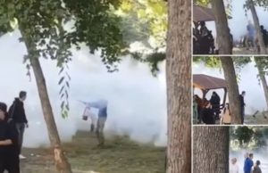 Un director de liceu i-a împrăştiat cu extinctorul pe elevii care fumau