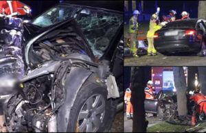 VIDEO | Un tânăr român şi-a băgat soţia şi fiul de 4 ani în pământ, după o depăşire inconştientă în Germania