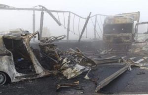 Accident CUMPLIT: Șapte persoane au ars de vii pe autostrada din Ungaria în urma unei ciocniri violente cu o mașină de mare tonaj