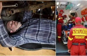 Mecanic strivit de maşina care a căzut de pe cric, la Timişoara. Bărbatul este în comă, la spital