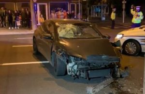 Pieton traversând pe „roşu” luat în plin de un şofer care nu a mai apucat să oprească, la Timişoara