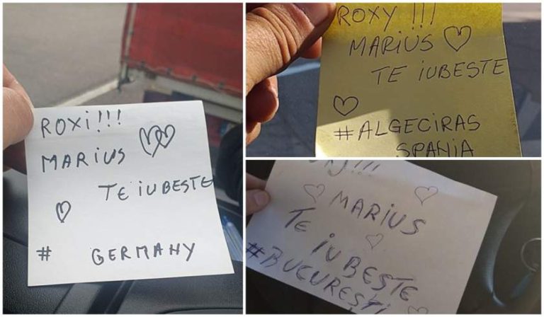 „Roxy, Marius te iubeşte!” Zeci de şoferi români din toată lumea transmit acest mesaj pe Facebook