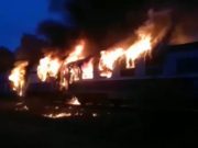 Imagini tulburătoare cu trenul plin de pasageri care a ars ca o torţă în Teleorman