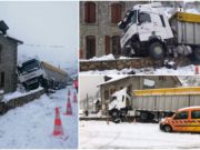 Şofer român de TIR, prăpăd pe o şosea din Franţa pe care nu avea voie să circule. A lovit trei maşini