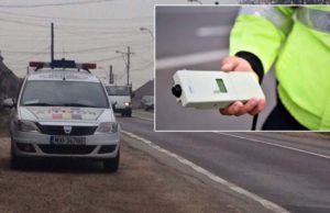 Şoferiţă cu alcoolemie record, accident cu maşina Poliţiei Rutiere Sibiu