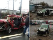 Doi morţi după un accident teribil cu patru mașini, în Focșani
