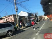 VIDEO | Autobuz de călători în flăcări pe strada Amaradia