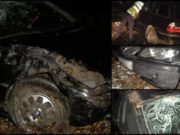 BMW fără cauciucuri de iarnă, direct în pădure după ce drumul a făcut la stânga