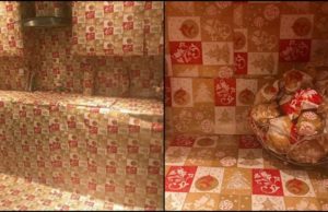 Bărbat ameninţat cu divorţul, după ce a împachetat bucătăria în hârtie pentru cadouri