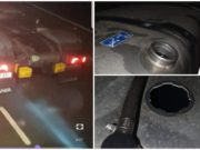 Şofer român de TIR la furat de motorină din rezervoare, în parcare, în Anglia, fotografiat de colegi