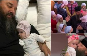 Parintele Mihail, tata a peste 400 de copii, a infiat o fetita fara maini: „Acest copil e cerul pentru mine!”