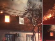 Casa cântăreţei de manele Sorina, devastată de flăcări, în Timişoara