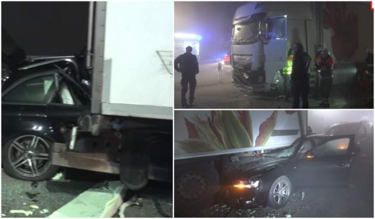 Şofer român de TIR, carnagiu în Germania. Doi morţi, 13 răniţi, 12 maşini distruse, pe autostradă