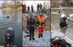 Doi fraţi s-au înecat în râul Olt, după ce s-a spart gheaţa sub ei. Copiii au fost găsiţi morţi de scafandri