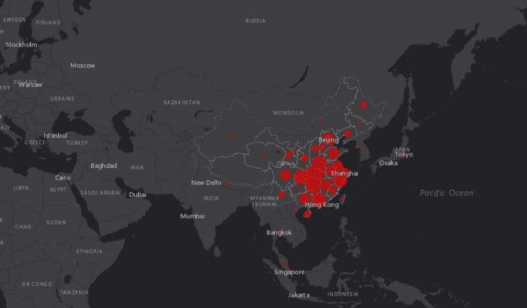 Harta infecţiilor cu coronavirus în timp real, în China şi în lume