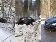 O şoferiţă a plonjat 25 de metri într-o râpă, Caraş Severin. Femeia petrecuse sărbătorile acasă şi plecase spre Austria