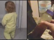 Fetiţă găsită abandonată în frig, cu un biberon plin cu votcă și ceai lângă ea