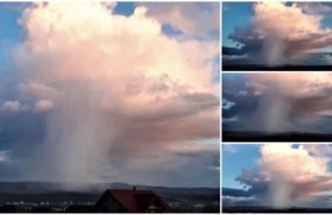 Locuitori din Iaşi înspăimântaţi de un nor bizar, crezând că se formează o tornadă