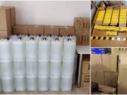 Percheziţii în casele bișniţarilor de produse medicale. Cutii întregi cu măști și dezinfectant confiscate