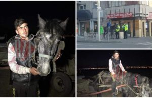 Sergiu, tatăl care s-a urcat pe cal și s-a dus la maternitate ca să își vadă băieţelul abia născut și soţia: „Să le duc de mâncare”