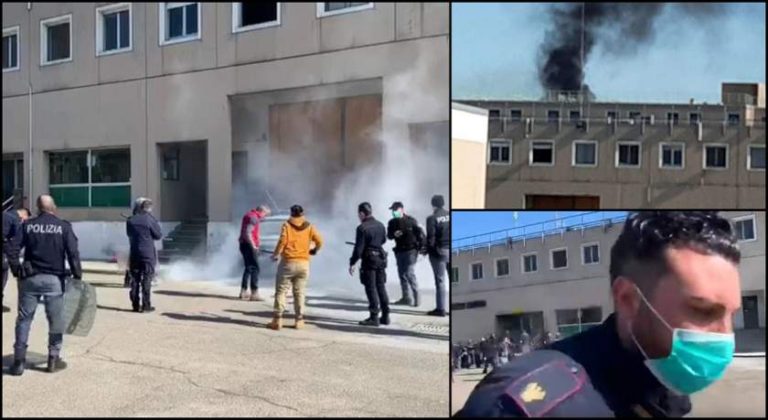Revolte în închisorile din Italia, din cauza coronavirusului. Deţinuţi morţi, gardieni bătuţi şi luaţi ostatici