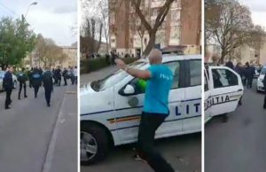 Revoltă într-un cartier din Hunedoara. Poliţiști atacaţi de o mulţime furioasă
