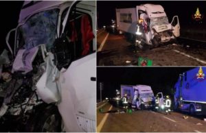 Şofer român care transporta medicamente, în Italia, strivit în cabina lovită frontal de un TIR