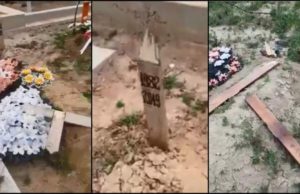 VIDEO | Cruci și coroane rupte într-un cimitr din Galați, chiar în noaptea de Înviere