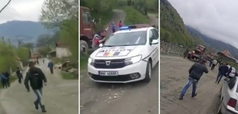 Locuitorii unui sat din Maramureș au oprit, cu mic, cu mare, un TAF cu lemne, iar polițiștii au descoperit că era un transport ilegal