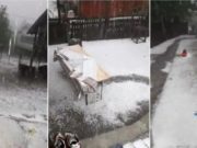 Vijelie puternică și la Vâlcea, grindina a făcut prăpăd