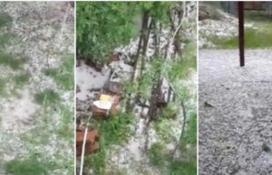 Vijelie puternică la Hunedoara, grindina a făcut prăpăd