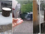 Rupere de nori în Galați. Bucăți de gheață au lovit cu putere la Matca și Corod