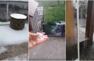 Rupere de nori în Galați. Bucăți de gheață au lovit cu putere la Matca și Corod