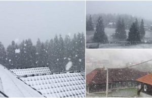 Zăpadă în Cluj, ninge ca-n povești la început de mai