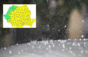 Ploi torențiale, grindină și vânt puternic în aproape toată țara, până marți seară