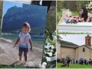 Micuța Greta, fetița româncă găsită înecată într-o piscină din Italia, a fost înmormântată. „Și cerul a plâns astăzi”