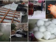 Grindina a făcut prăpăd în Argeș. Pământul a fost acoperit de gheață la Mioveni